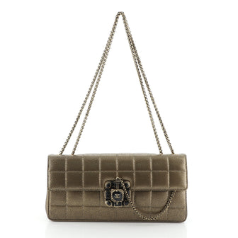 Chanel Paris-Byzance Square Quilt Flap Bag Quilted Caviar East West