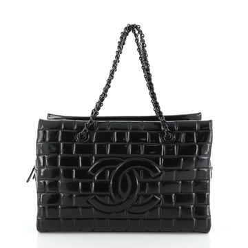 Chanel Frozen Zip Shoulder Bag Quilted Vinyl Large