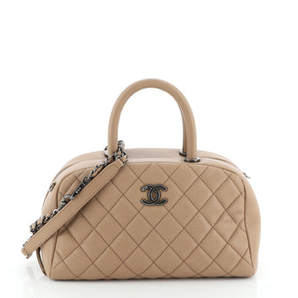 Chanel Coco Handle Bowling Bag Quilted Caviar Small