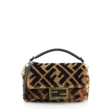 Fendi Baguette NM Bag Zucca Shearling Mini