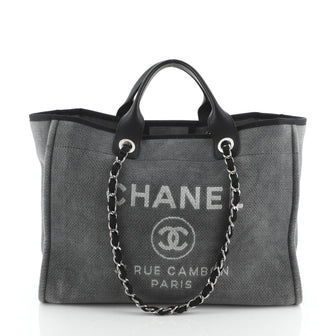 Chanel Deauville Tote Canvas Large