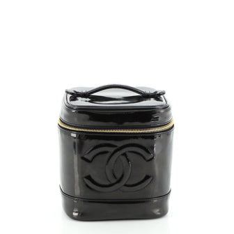 Chanel Vintage Timeless Cosmetic Case Patent Tall