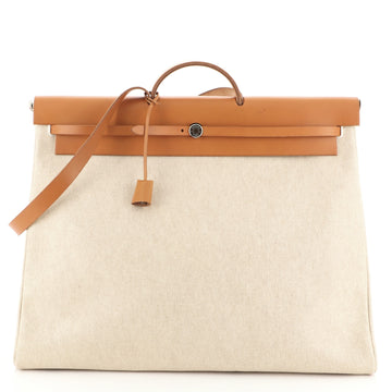 Hermes Herbag Cabine Toile and Leather