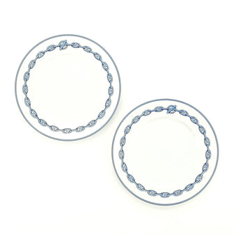 Hermes Chain D'Ancre 2-Piece Plates Set Porcelain