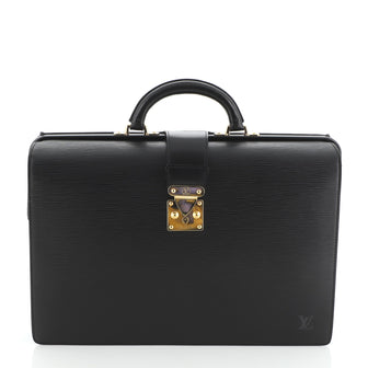 Louis Vuitton Serviette Fermoir Handbag Epi Leather
