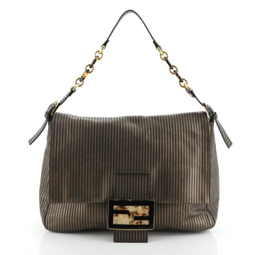 Fendi Forever Big Mama Bag Striped Leather and Suede