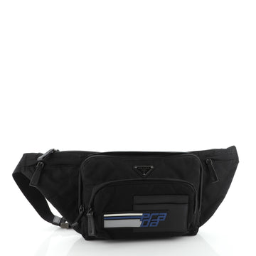 Prada Impunto Logo Waist Bag Quilted Tessuto with Saffiano