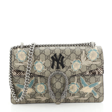 Gucci MLB Dionysus Bag Embroidered GG Coated Canvas with Python Small
