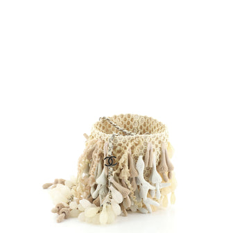 Chanel Seashell Coral Bucket Bag Crochet Mini