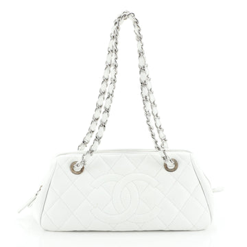 Chanel Timeless CC Chain Bowler Bag Quilted Caviar Small