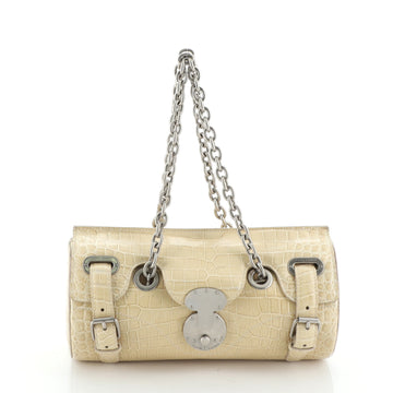 Ralph Lauren Collection Ricky Chain Barrel Bag Alligator Medium
