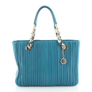 Bvlgari Monte Plisse Tote Pleated Leather Medium