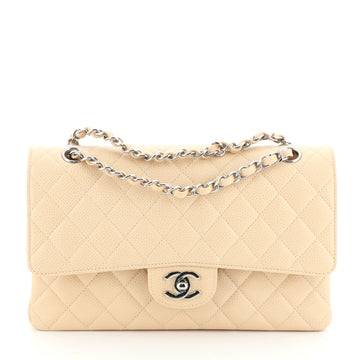 Chanel Vintage Classic Double Flap Bag Quilted Caviar Medium