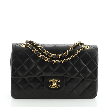 Chanel Vintage Classic Double Flap Bag Quilted Lambskin Small