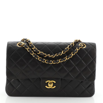 Chanel Vintage Classic Double Flap Bag Quilted Lambskin Medium