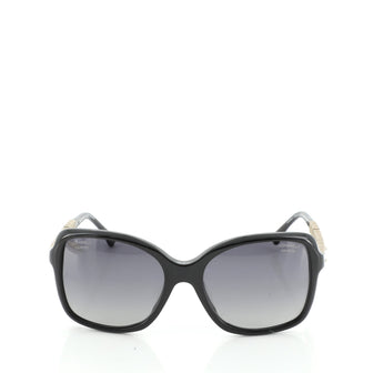 Chanel Square Sunglasses Crystal Embellished Acetate