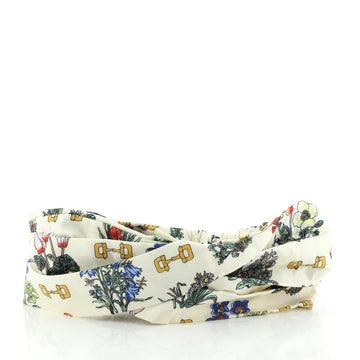 Gucci Headband Floral Print Silk