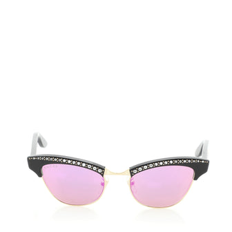 Gucci Pixie Cat Eye Sunglasses Crystal Embellished Acetate