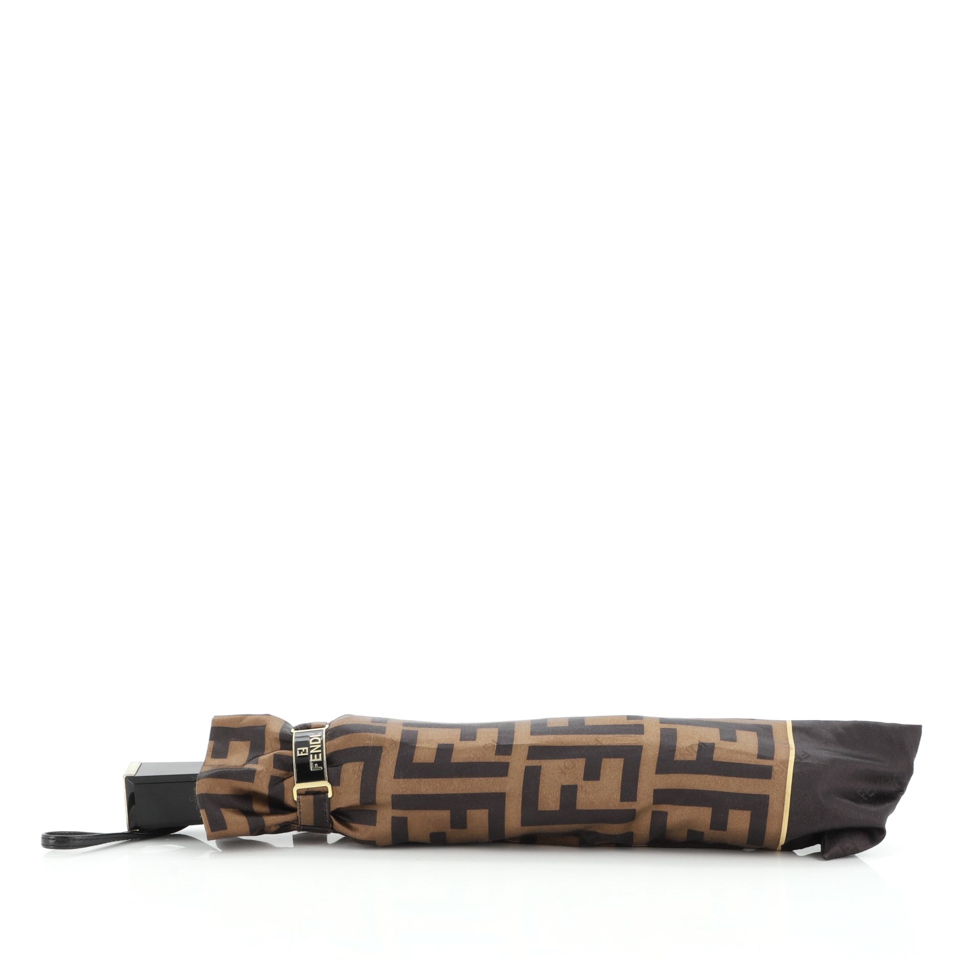 Fendi Vintage Umbrella Zucca Nylon Compact Brown 5574855