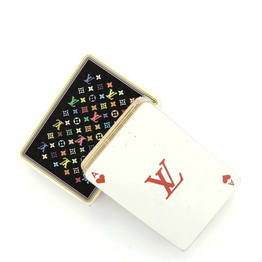 LOUIS VUITTON Multicolor Playing Cards Black Logo Collectible Game Limited  Rare