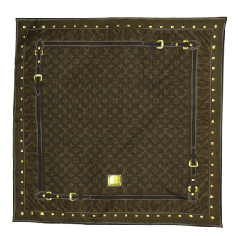 Louis Vuitton New Denim Square Scarf Monogram Silk