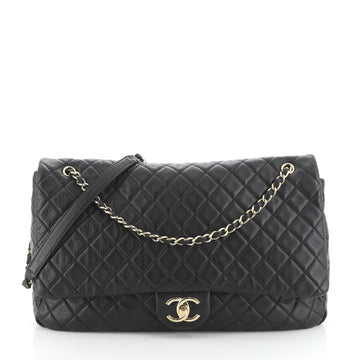 Chanel Airlines CC Flap Bag Quilted Calfskin XXL