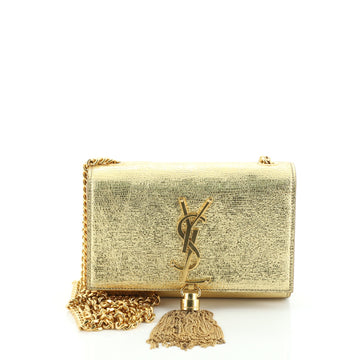 Saint Laurent Classic Monogram Tassel Crossbody Bag Leather Small