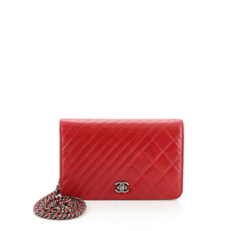 Chanel Coco Boy Wallet on Chain Quilted Aged Calfskin