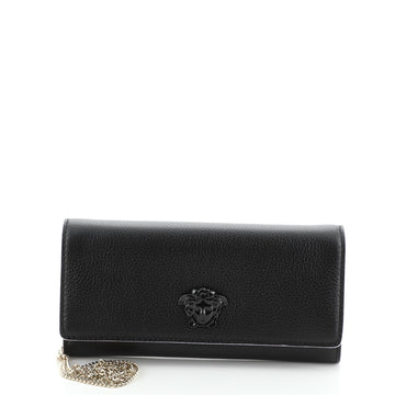 Versace Palazzo Medusa Chain Clutch Leather Long
