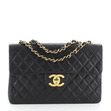 Chanel Vintage Classic Single Flap Bag Quilted Lambskin Maxi