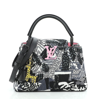 Louis Vuitton Jonas Wood Artycapucines Bag Printed Stitched Leather PM