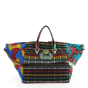 Christian Louboutin Caba Tote Motif Embroidered Jacquard Large