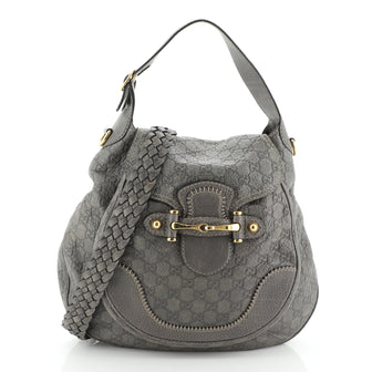 Gucci New Pelham Shoulder Bag Guccissima Leather Large