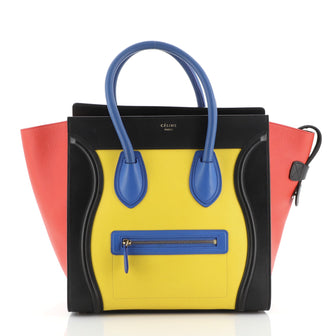 Celine Multicolor Luggage Bag Leather Mini