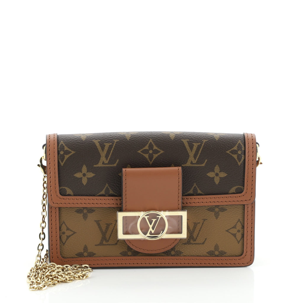 Louis Vuitton Monogram Reverse Canvas Dauphine Wallet on Chain
