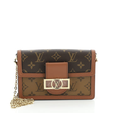 Louis Vuitton Dauphine Chain Wallet Reverse Monogram Canvas