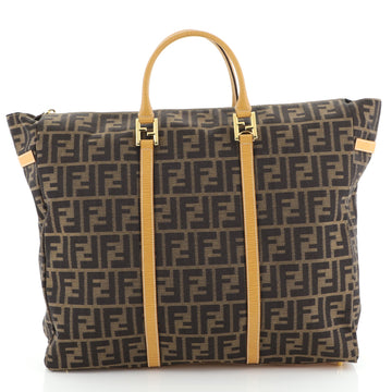 Fendi Vintage Zip Travel Tote Zucca Canvas Large
