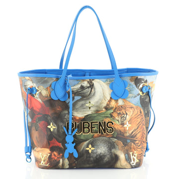 Louis Vuitton Neverfull NM Tote Limited Edition Jeff Koons Rubens Print Canvas MM