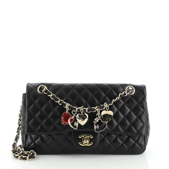 Chanel Valentine Hearts Flap Bag Quilted Lambskin Medium