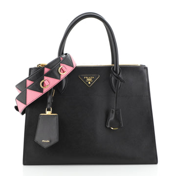 Prada Esplanade Bag Greca Saffiano with City Calf Medium