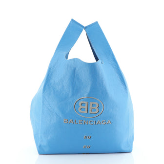 Balenciaga Supermarket Shopper Bag Printed Leather Small