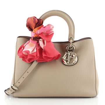 Christian Dior Diorissimo Tote Pebbled Leather Medium