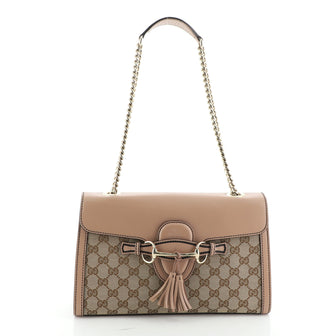 Gucci Emily Chain Flap Bag GG Canvas Medium