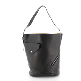 Celine Biker Bucket Shoulder Bag Calfskin Small