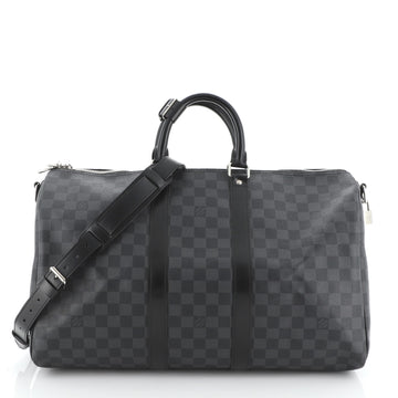 Louis Vuitton Keepall Bandouliere Bag Damier Graphite 45