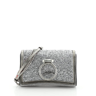 Christian Louboutin Rubylou Clutch Glitter Leather