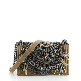 Chanel Paris-Dallas Boy Flap Bag Enchained Fringe with Quilted Calfskin Old Medium