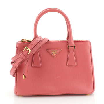 Prada Double Zip Lux Tote Saffiano Leather Mini