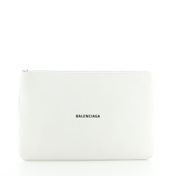 Balenciaga Everyday Logo Pouch Printed Leather Large