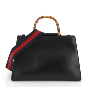 Gucci Nymphaea Top Handle Bag Leather Medium